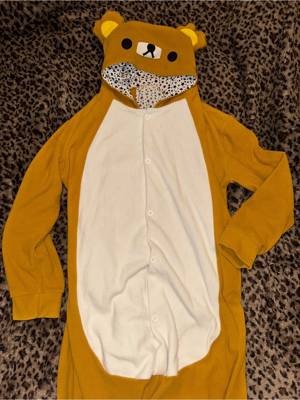 Rilakkuma Bear Unisex Adult SAZAC Limited Star Fleece Edition Onesie